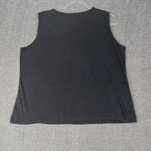 WHITE STAG WOMENS BLACK SLEEVELESS ROUND NECK WIDE STRAP TANK TOP SIZE XL - Picture 5 of 6